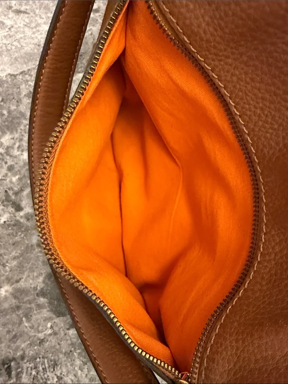 Loxwood Paris Cognac Pebbled Leather Shoulder Bag